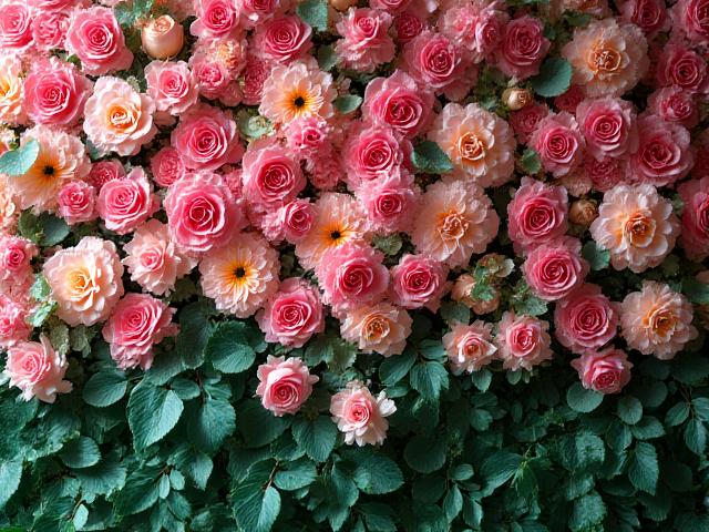 Floral photo wall for a brand activation event