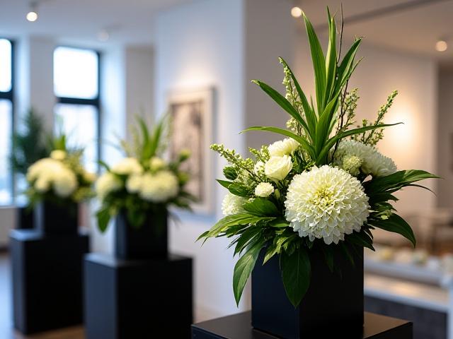 Sophisticated floral decor for a corporate product launch