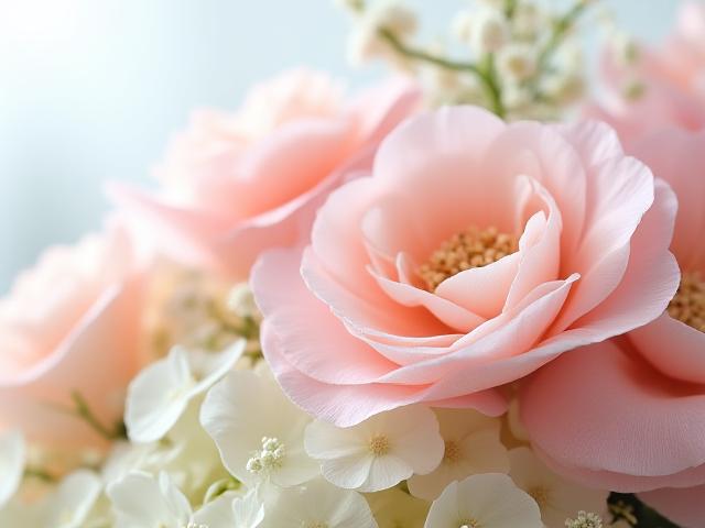 Soft pastel baby arrival bouquet