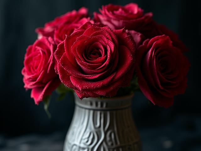 Rich red roses for anniversaries