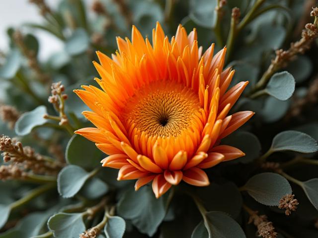 Australian native flower bouquet with proteas and eucalyptus